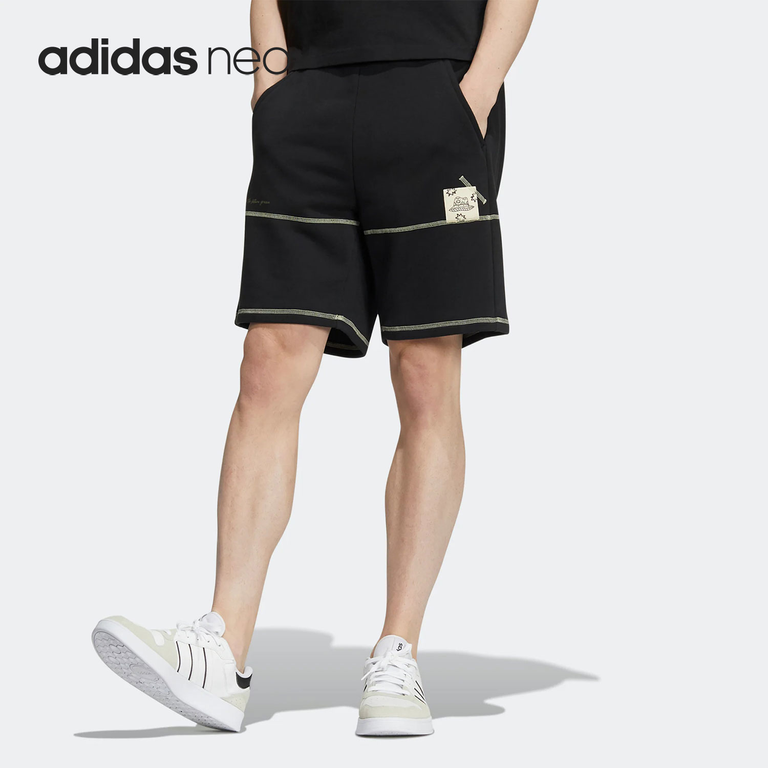 阿迪达斯正品休闲男子运动五分裤