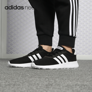 黑武士男女休闲舒适减震网面跑步鞋 BB9774 阿迪达斯正品 Adidas
