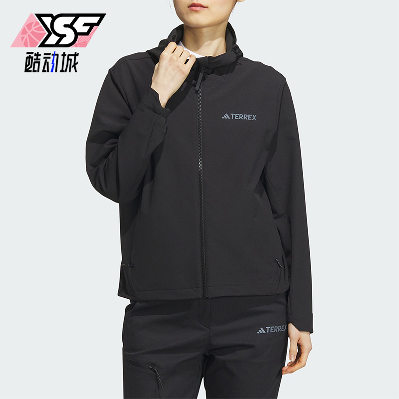 Adidas/阿迪达斯女士加绒软壳衣