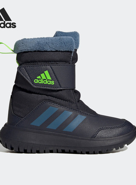 Adidas/阿迪达斯正品2022冬季大童运动休闲保暖加绒雪地靴 GZ6796