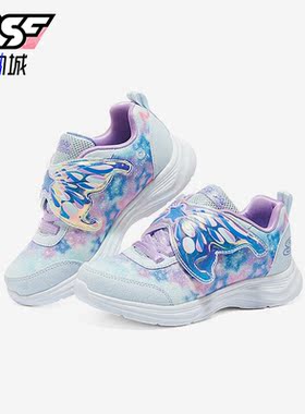 Skechers/斯凯奇正品大童款缓震耐磨魔术贴运动休闲冰灯鞋303260L