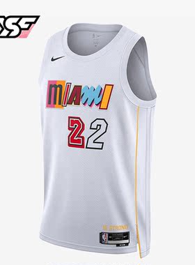 Nike/耐克正品迈阿密热火队男子运动休闲舒适篮球球衣 DO9599-100