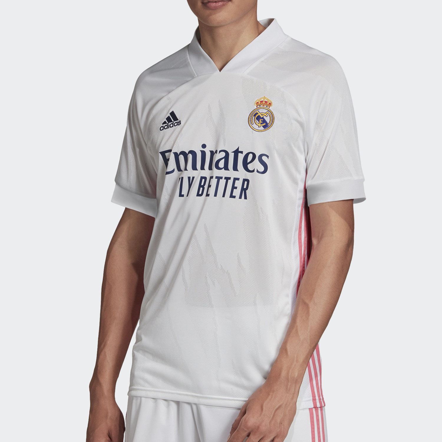 adidas/阿迪达斯正品皇马20-21赛季主客场球迷版球衣t恤 fm4735