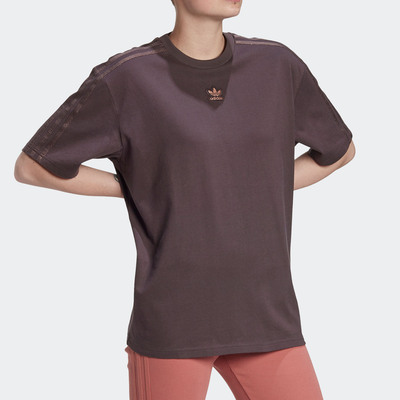 阿迪达斯正品女运动刺绣短袖T恤