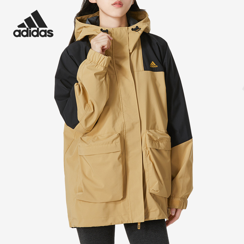 阿迪达斯正品女运动宽松夹克外套
