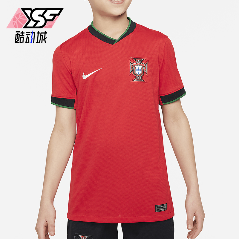 Nike/耐克正品Dri-FIT 大童夏季休闲透气简约足球球衣FJ4371-657