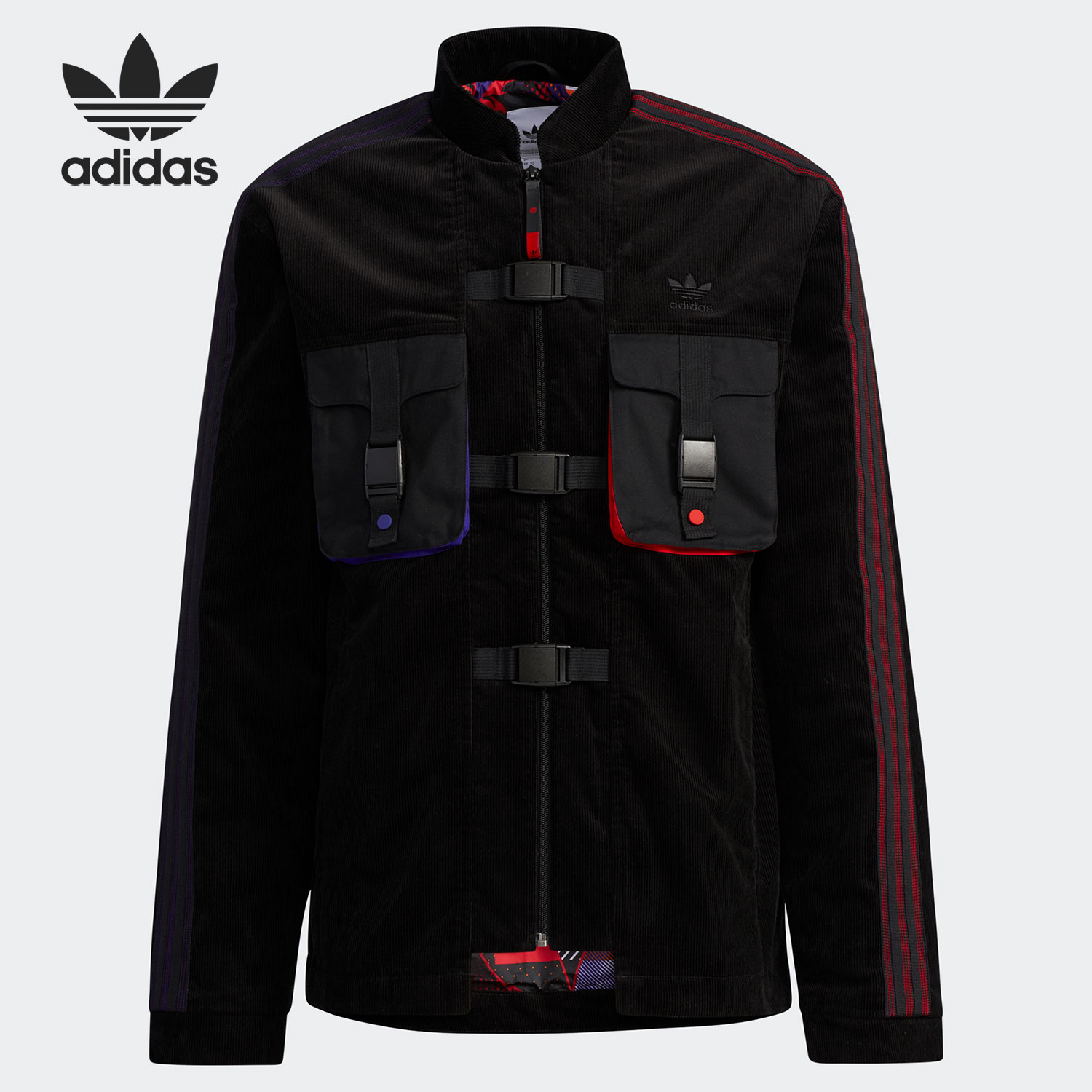 阿迪达斯男子保暖灯芯绒运动棉服