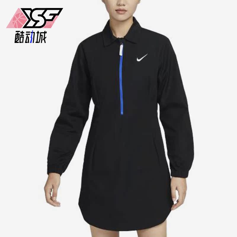 Nike/耐克正品2023春新款休闲女子梭织运动连衣裙DV8031-010