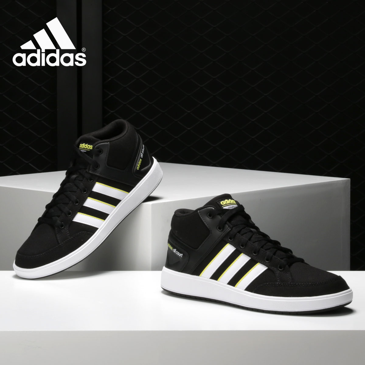 Adidas/阿迪达斯正品19秋新款高帮轻便透气休闲运动男板鞋B43873