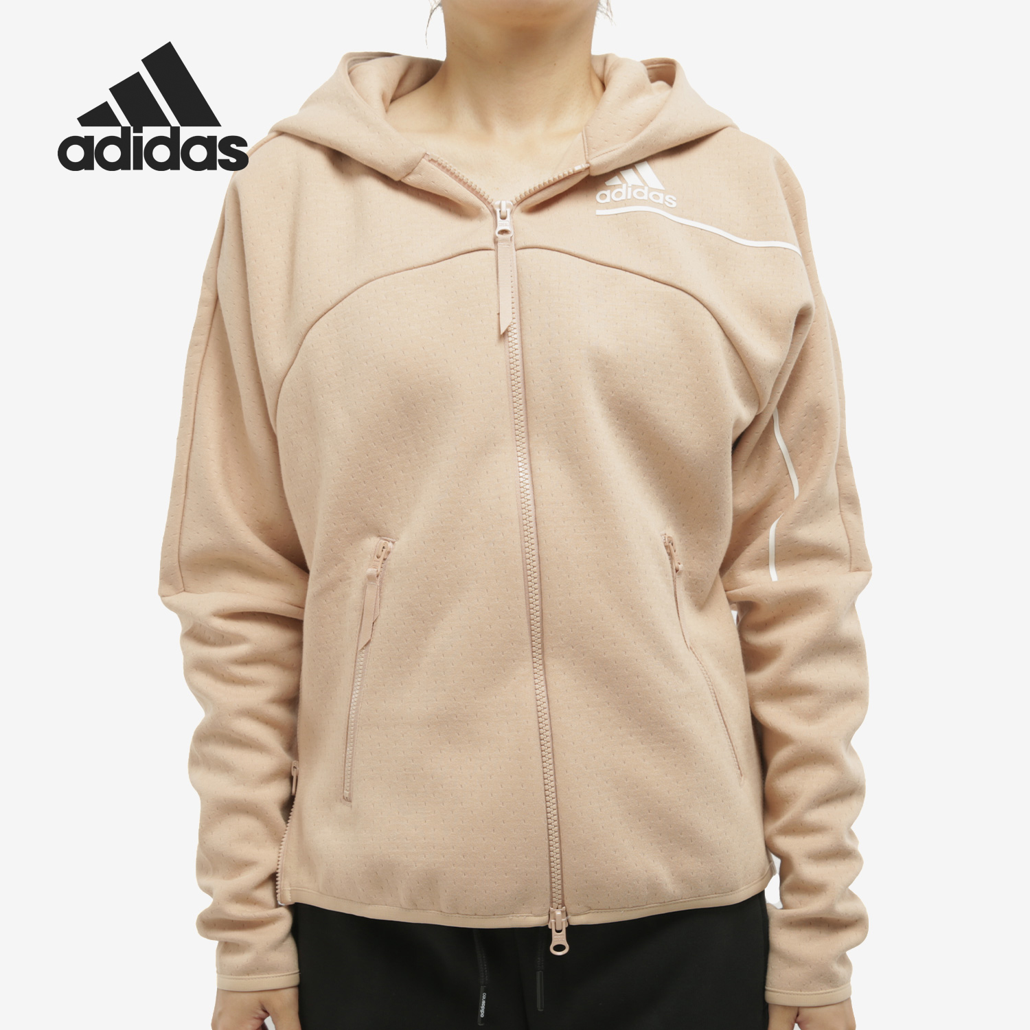 Adidas/阿迪达斯正品W ZNE Hd 女子连帽运动夹克外套 GN6739 运动服/休闲服装 运动茄克/外套 原图主图