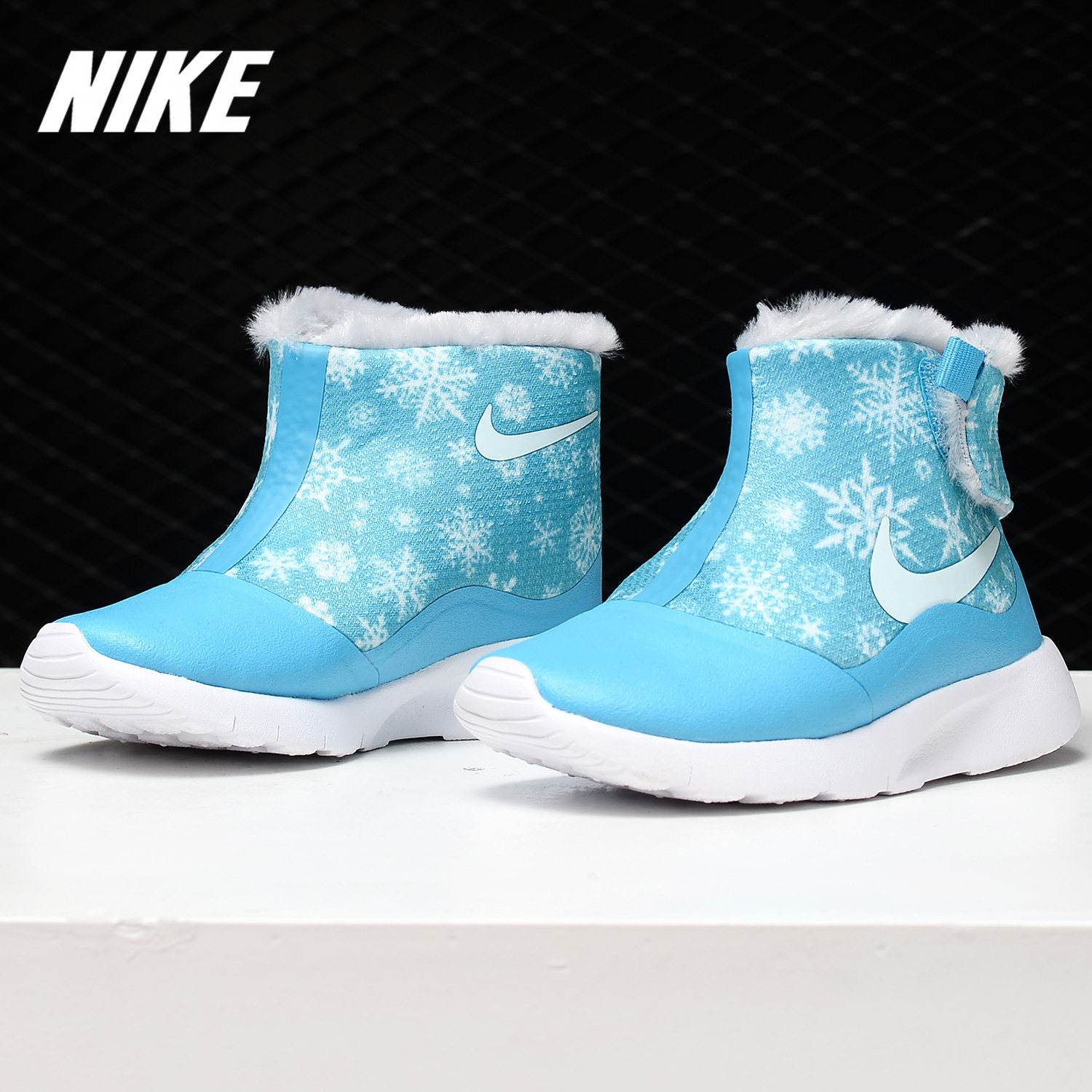 Nike/耐克正品儿童休闲鞋时尚运动休闲舒适保暖加绒皮靴AA2892