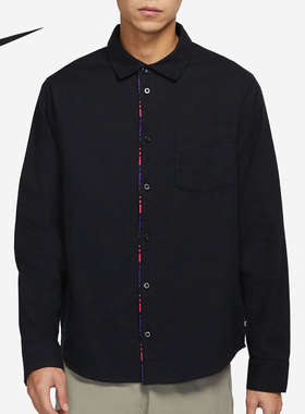 Nike/耐克正品2022春季新款男子运动翻领长袖衬衫DH2661-010