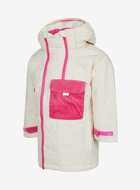 Adidas/阿迪达斯正品2021年冬新款小童保暖连帽羽绒服 H40337