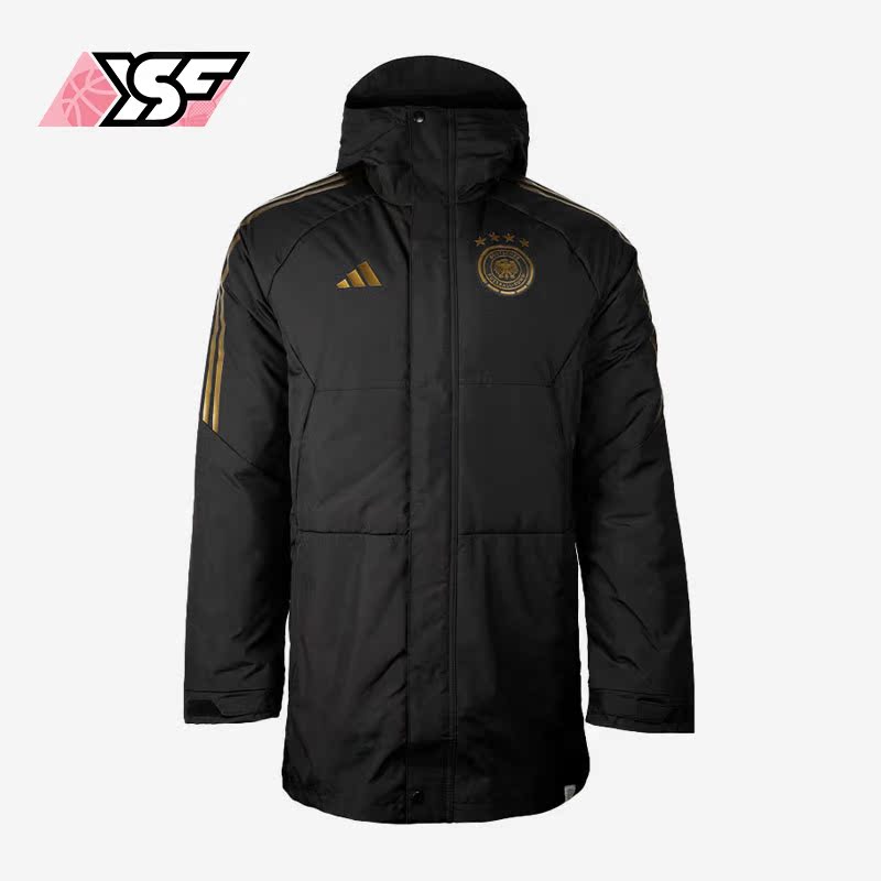 阿迪达斯正品男足球保暖运动棉服