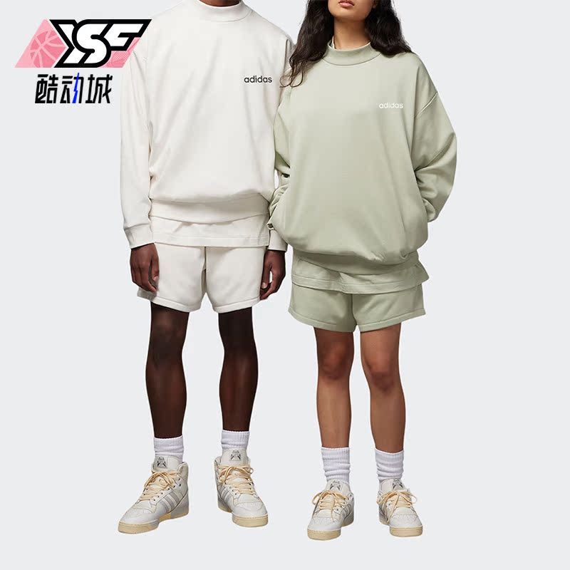 Adidas/阿迪达斯正品三叶草男女简约时尚印花运动休闲卫衣IA3436