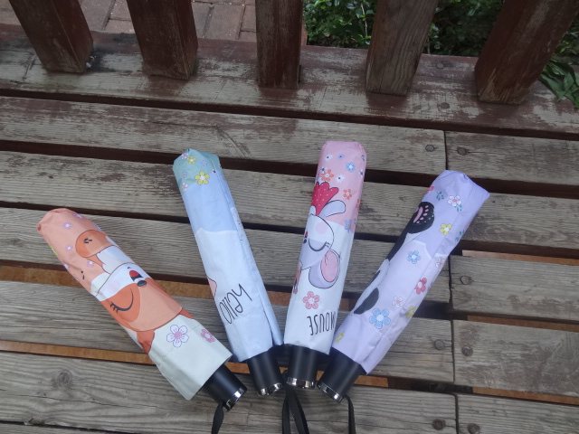 三折叠手开106#数码印花黑胶防晒儿童学生两用卡通雨伞下直径96cm属于什么档次？
