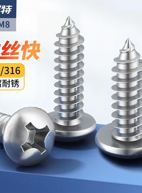 304PA不锈钢自攻螺丝圆头十字自攻丝电子螺钉小螺丝钉M1M3M4M5M6