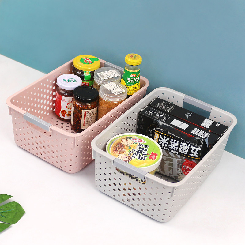 加厚大号长方形塑料收纳篮子桌面杂物零食收纳筐办公室归纳整理篮,收纳整理,其他收纳篮,淘宝优惠券,粉丝福利购,淘宝优惠卷