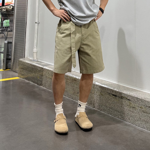 飞型记美式工装风卡其色五分短裤男夏季直筒休闲裤工装短裤中裤