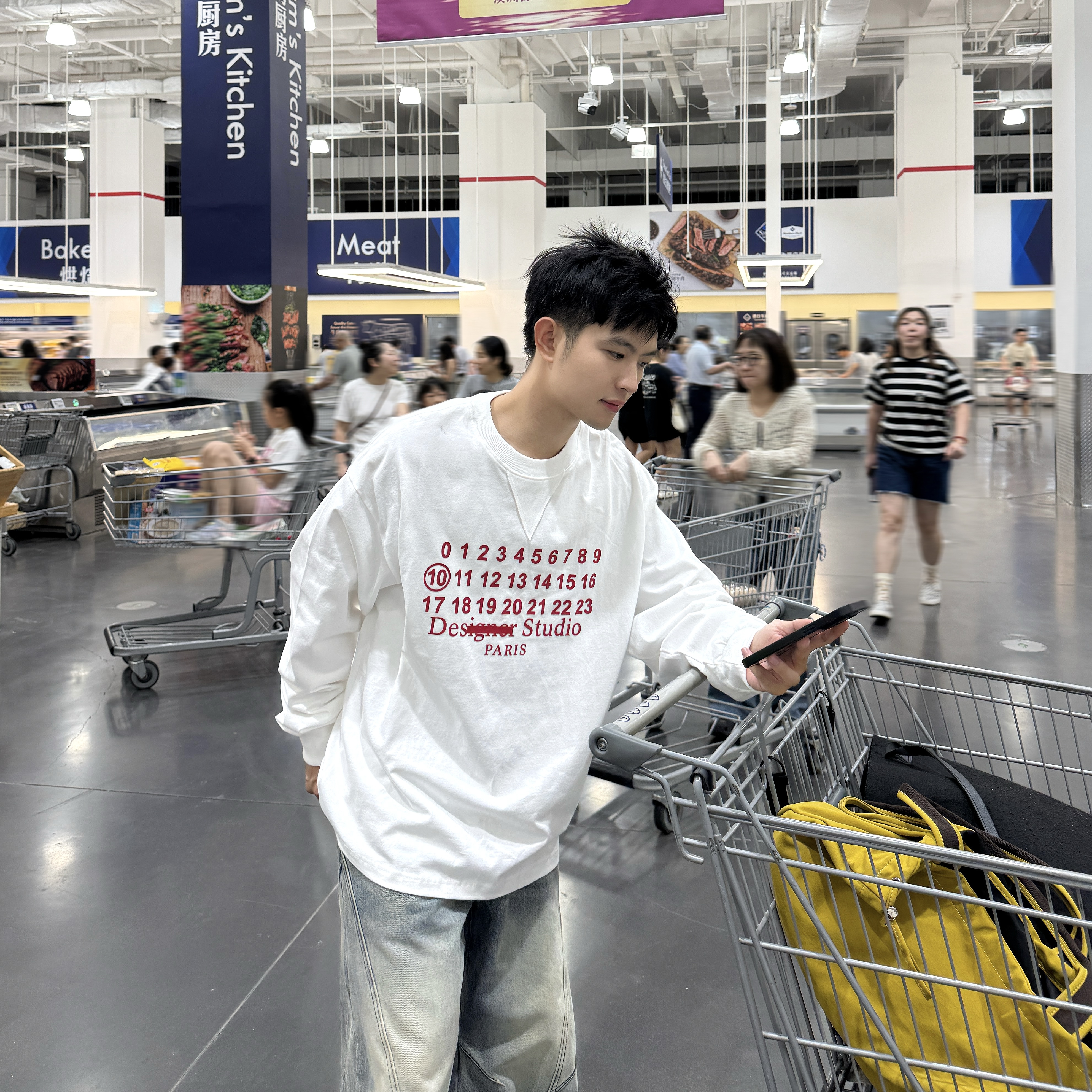 黑色短袖T恤男2025夏季新款