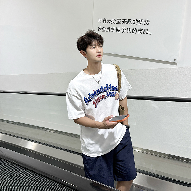 美式复古字母印花短袖T恤