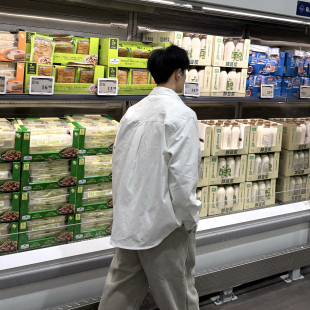 飞型记基础通勤纯色长袖 男休闲百搭少年感宽松廓形白色衬衣 衬衫