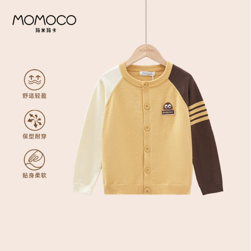 MOMOCO/玛米玛卡春季撞色插件袖开衫 77330112004