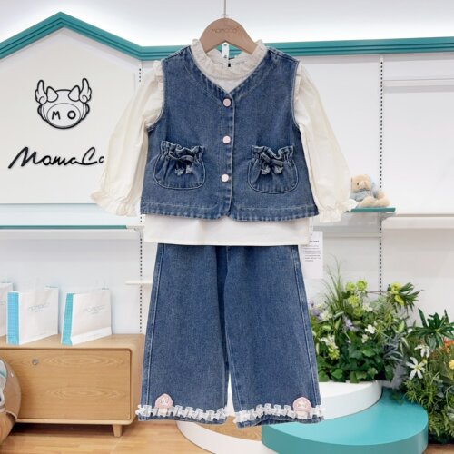 MOMOCO/玛米玛卡春季洋气牛仔套装 78530578005