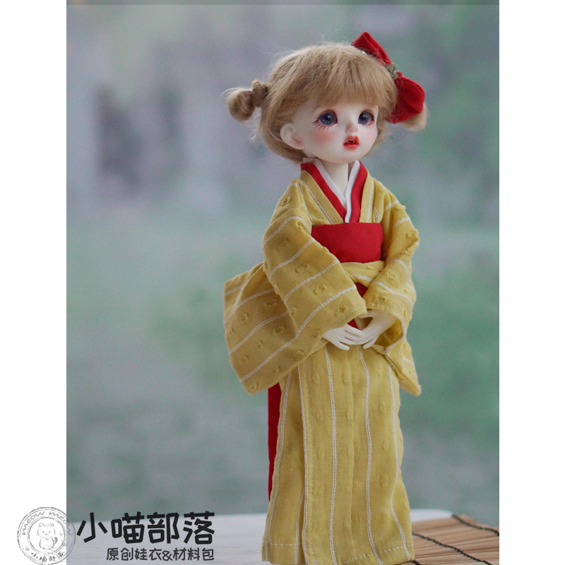 原创BJD娃衣SD MDD6分4分小布和风和服浴衣diy材料包纸样套装ob11 模玩/动漫/周边/娃圈三坑/桌游 BJD/SJD/胶皮/OB娃娃 原图主图