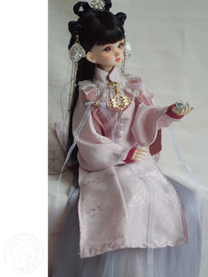 68包邮BJD娃衣古风古装材料包3分小布立领斜襟汉服ob24兵人云肩27