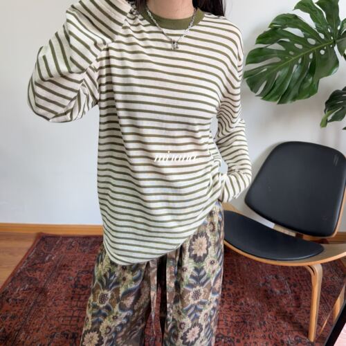 露丝同款 in天丝针织T恤  复古印花长裤