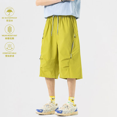 户外轻薄透气防水七分裤