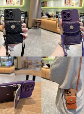 适用于oppoA3/A2/A1x零钱包手机壳reno12/11/10/9/8/7/6/5pro卡包A58/A57/A97/A96斜挎背带式A93S潮女A55