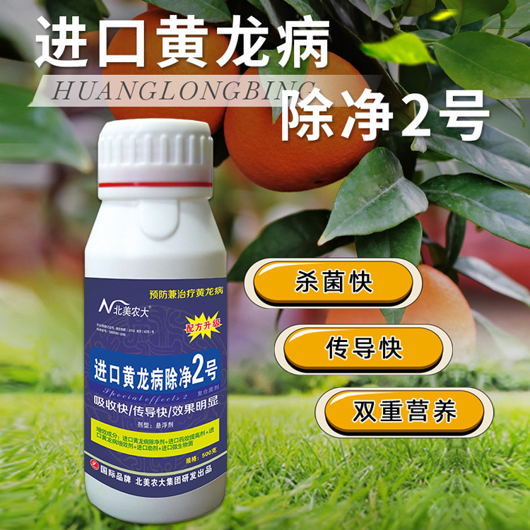 进口黄龙病特效除净2号果树砂糖柑橘黄龙病专用药杀菌剂 北美农大