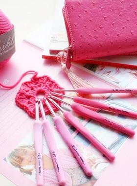 4支包邮/包邮 日本广岛Tulip 郁金香玫瑰粉色毛线钩针 蕾丝钩针