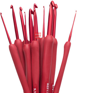 珊瑚红TED钩针 日本广岛Tulip 毛线编织玫瑰黑金钩针 包邮 三支