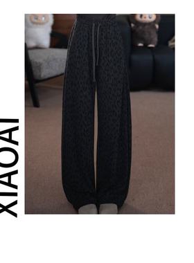 XIAOAI  加绒加厚2025秋冬 时尚高定羊毛弯刀裤F202