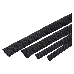 黑色蛇皮网PET伸缩尼龙编织网管阻燃耐磨线缆避震管束线管1-100mm