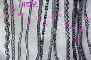 黑色台产外单无弹力薄窄细蕾丝花边睫毛边镂空唯美暗黑波点 5多款