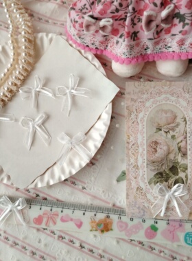 TS2-治愈天使系列-手工白色纱0.2细丝带小蝴蝶结BJD娃衣裤袜发饰