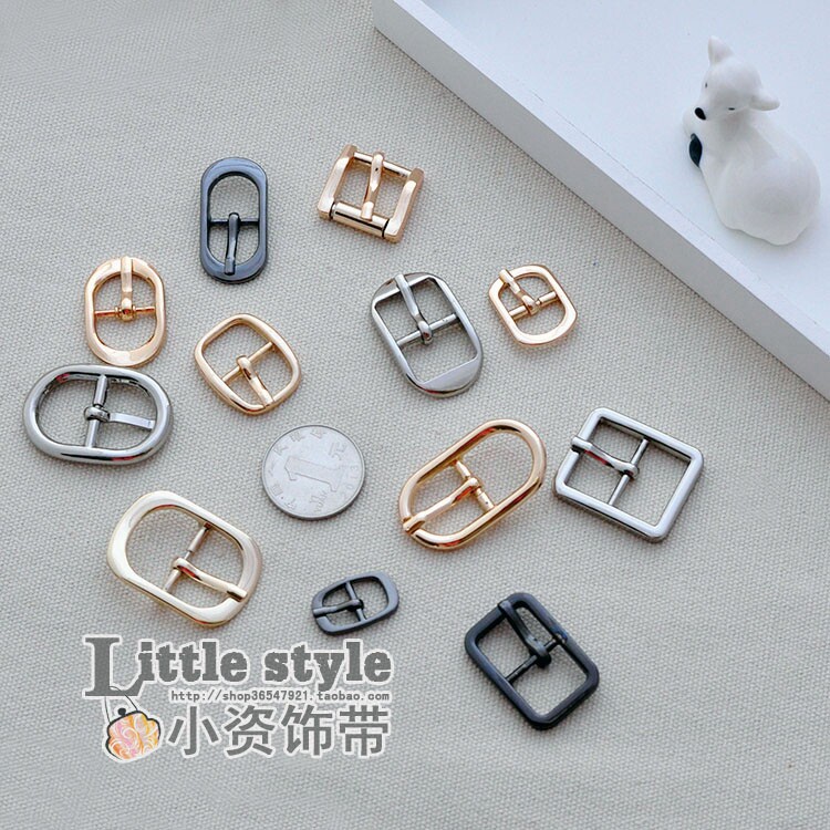 新品 圆日活动针扣 1.5cm带宽 包带配件日字皮带扣DIY五金环扣Z