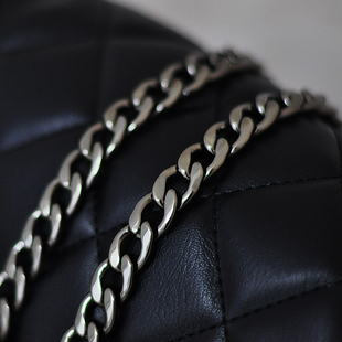 12mm密磨扁平链 单肩斜挎金属链条包带衣服DIY挂链腰链R