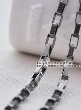 枪黑色4mm长方扣链 晚宴包手包拎包配件细链手工包布包空气包带