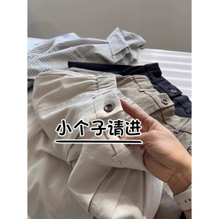 阔腿裤 145小个子休闲工装 高腰显瘦八分宽松奶奶裤 女夏季 150 哈伦裤