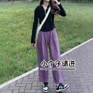 2026新款 女款 夏季 145小个子八分显瘦气球裤 日系哈伦工装 休闲裤 裤