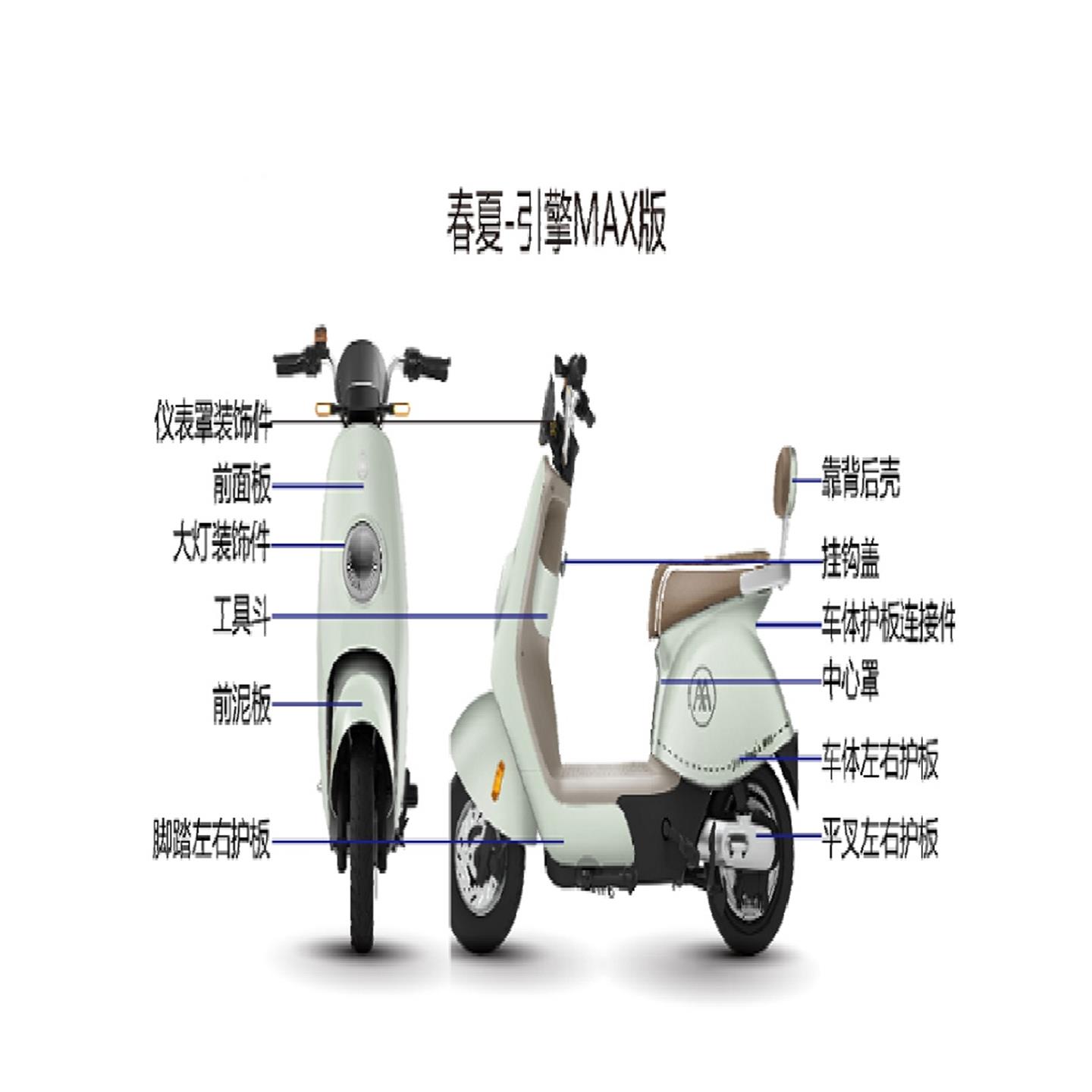 春夏爱玛电动车套锁仪表控制器开关电机挂钩转把全车塑料烤漆件