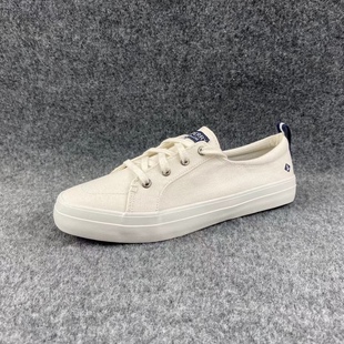 外贸原单美国sperry女士板鞋帆布运动鞋百搭休闲鞋瑕疵鞋垫后配
