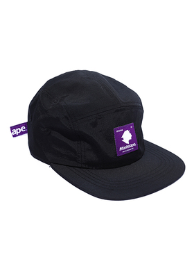 Masterape改良版可调节经典户外街头嘻哈五片帽棒球帽紫标黑橙色