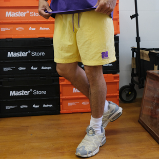 宽松轻薄休闲撞色五分刺绣花色绳短裤 Masterape新款 夏季