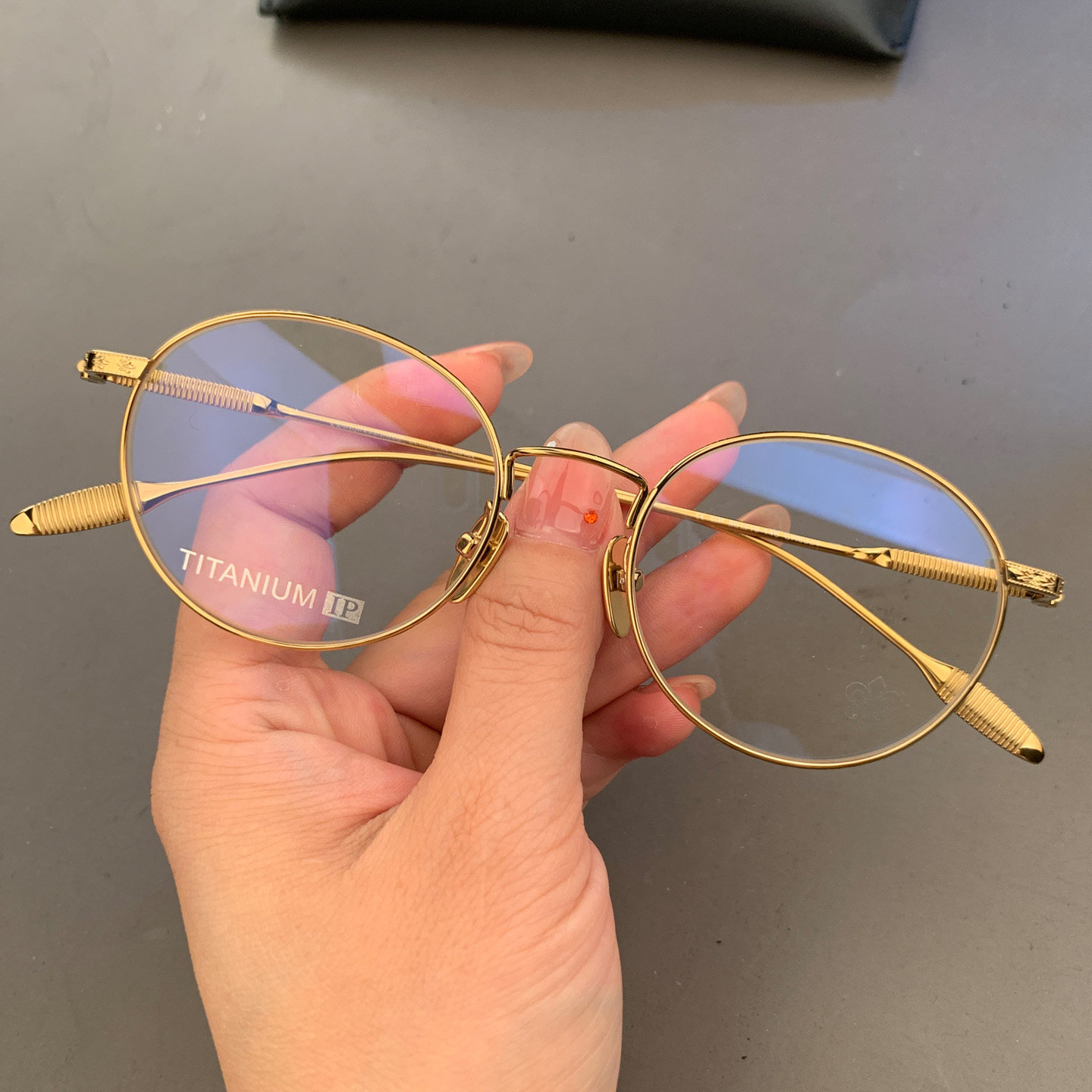 新品纯钛超轻金丝边圆框眼镜架男女复古小众细框百搭个性百搭潮流